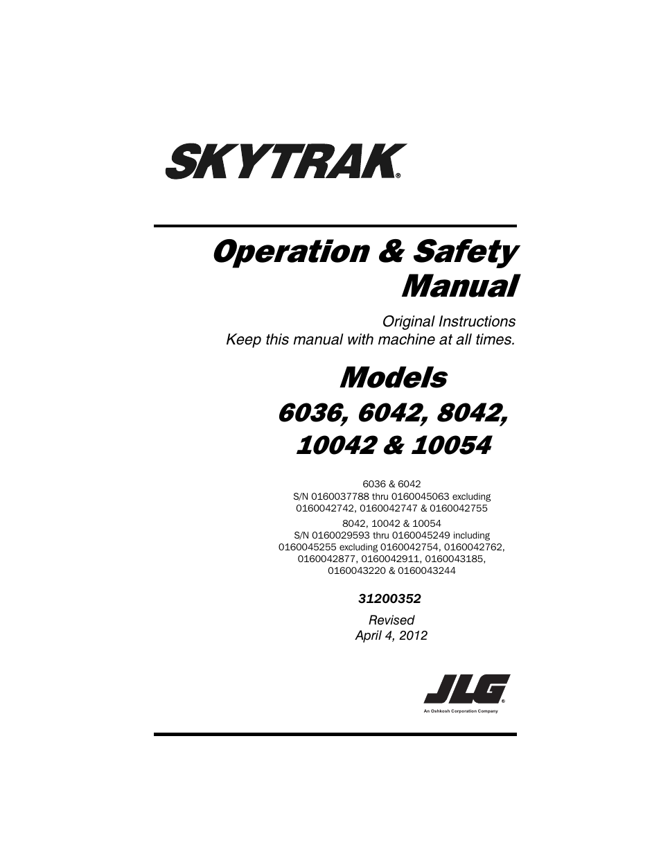 SkyTrak 10054 Operation Manual User Manual | 170 pages