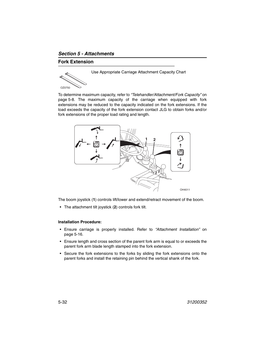 Fork extension, Fork extension -32 | SkyTrak 10054 Operation Manual User Manual | Page 104 / 170