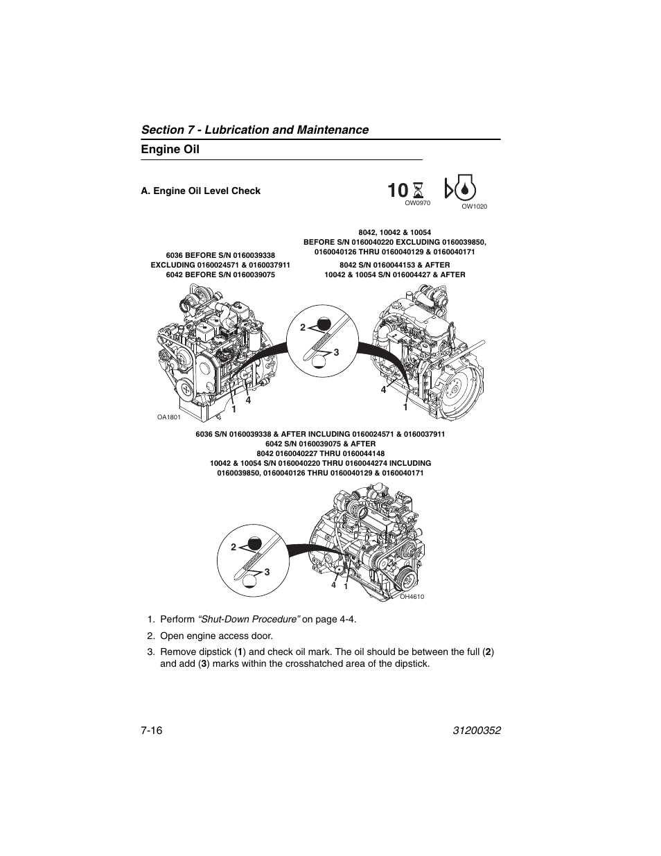 Engine oil, Engine oil -16 | SkyTrak 10054 Operation Manual User Manual | Page 138 / 170