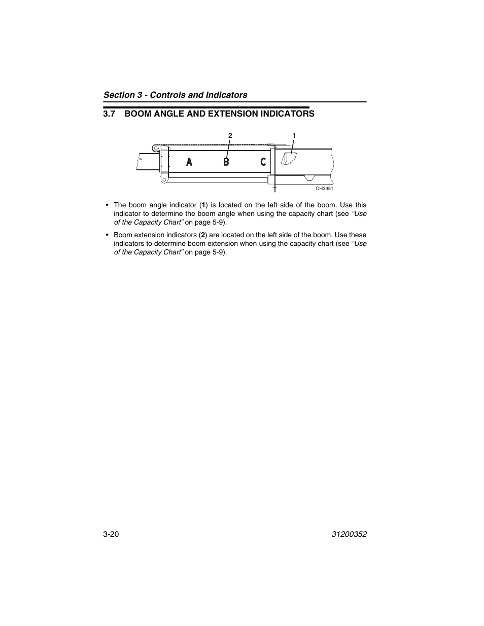 7 boom angle and extension indicators, 7 boom angle and extension indicators -20 | SkyTrak 10054 Operation Manual User Manual | Page 60 / 170