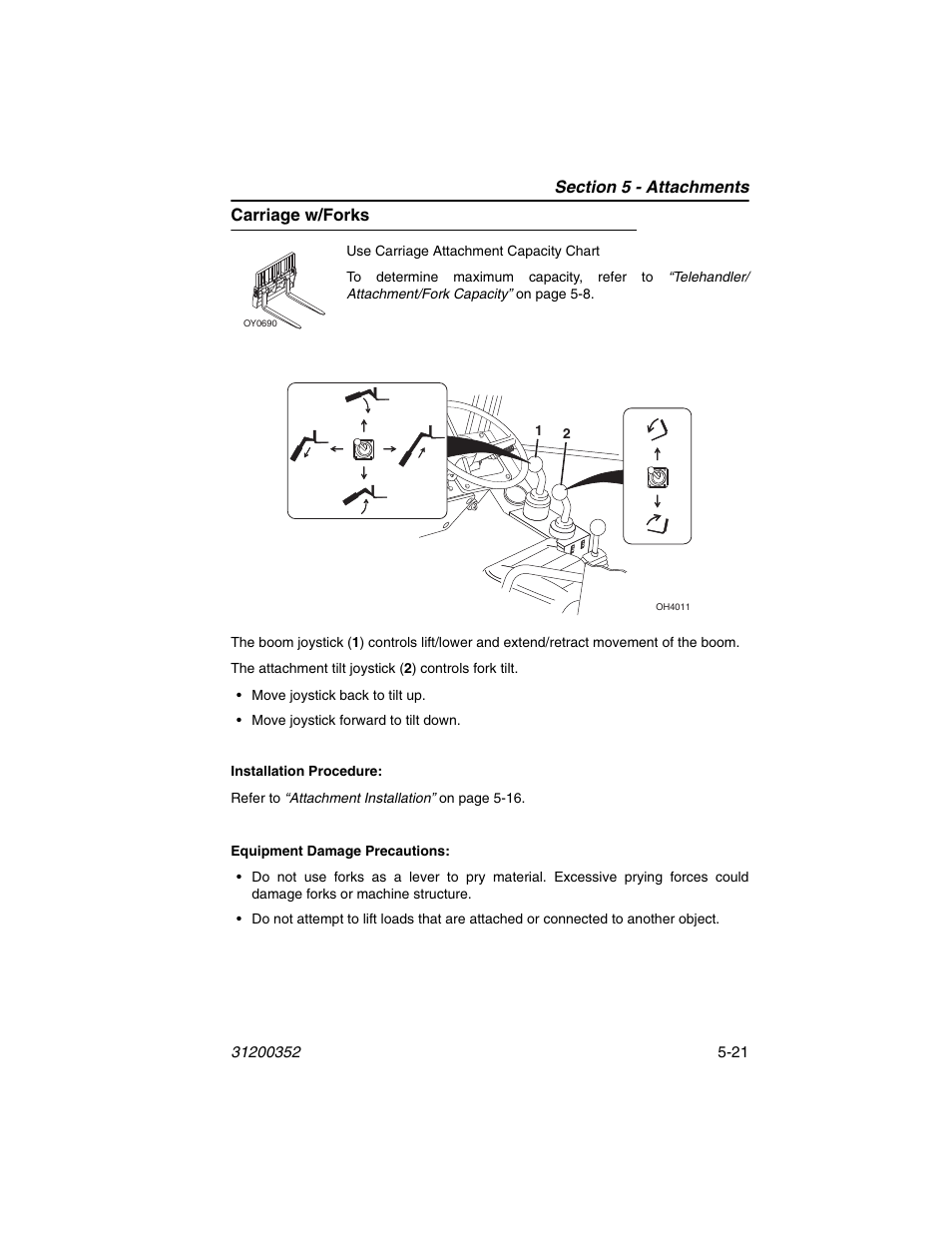 Carriage w/forks, Carriage w/forks -21 | SkyTrak 10054 Operation Manual User Manual | Page 93 / 170