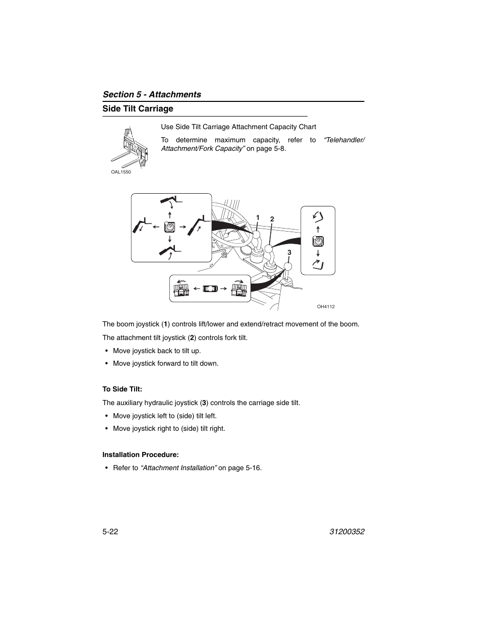 Side tilt carriage, Side tilt carriage -22 | SkyTrak 10054 Operation Manual User Manual | Page 94 / 170