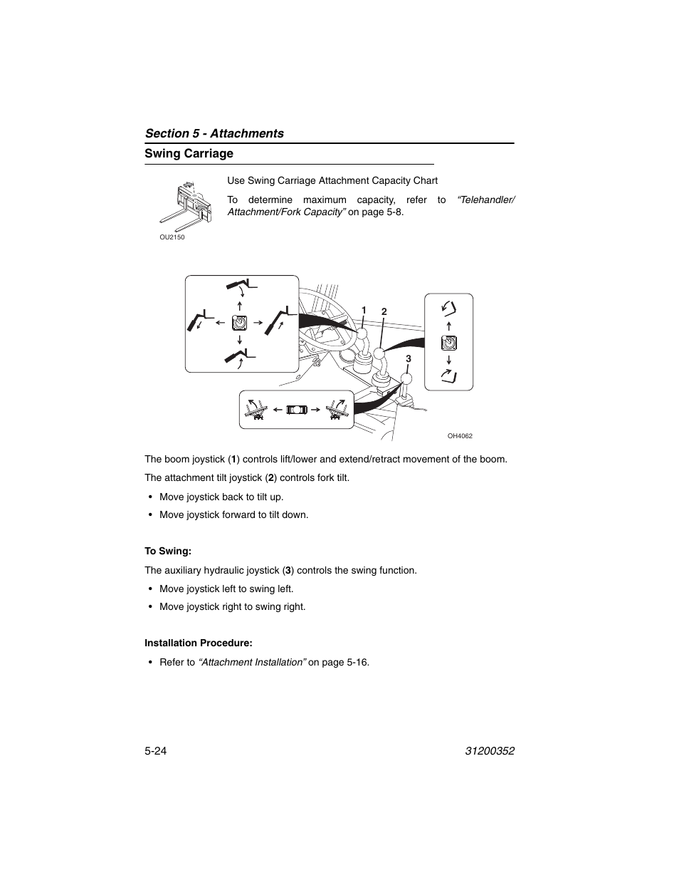 Swing carriage, Swing carriage -24 | SkyTrak 10054 Operation Manual User Manual | Page 96 / 170