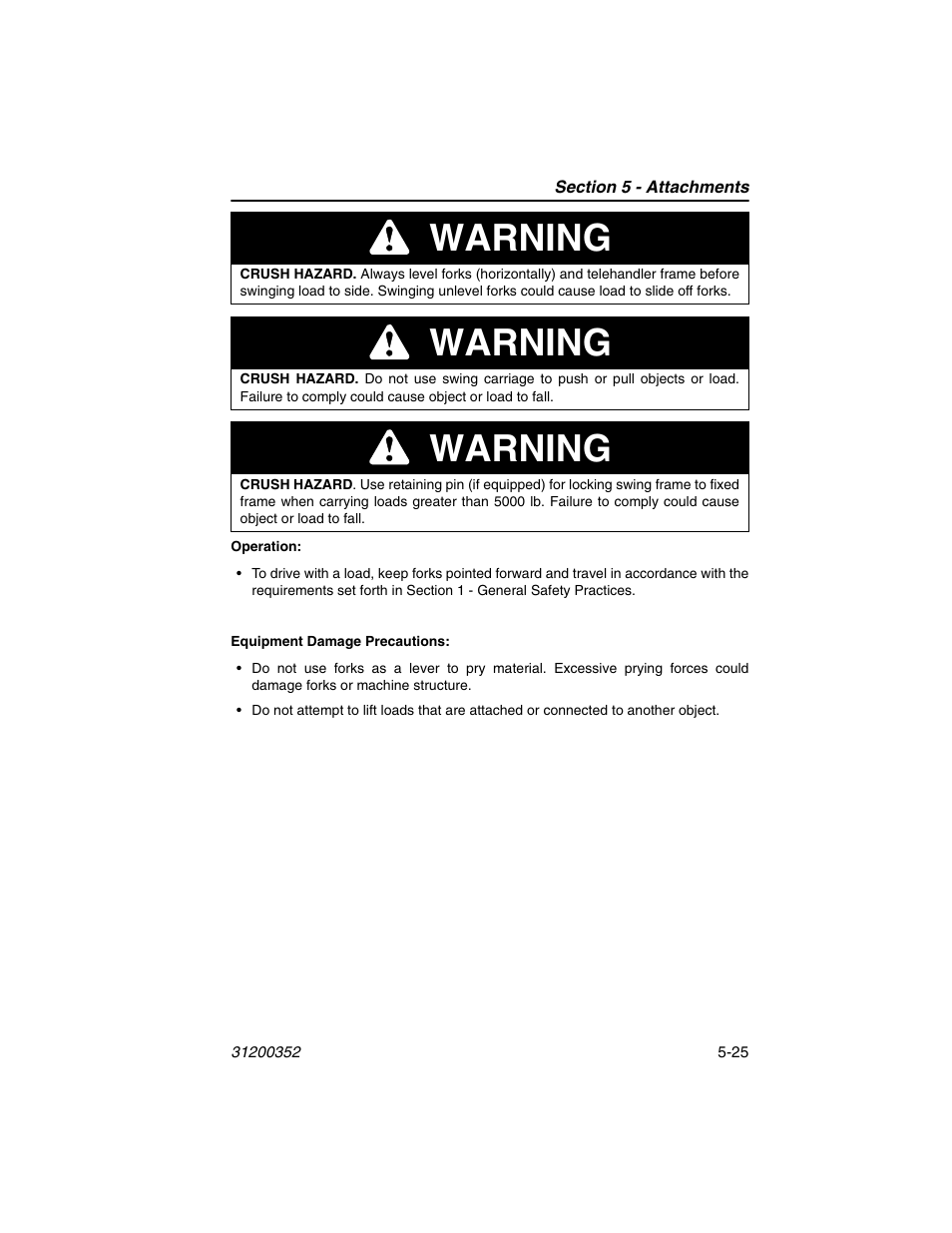 Warning | SkyTrak 10054 Operation Manual User Manual | Page 97 / 170