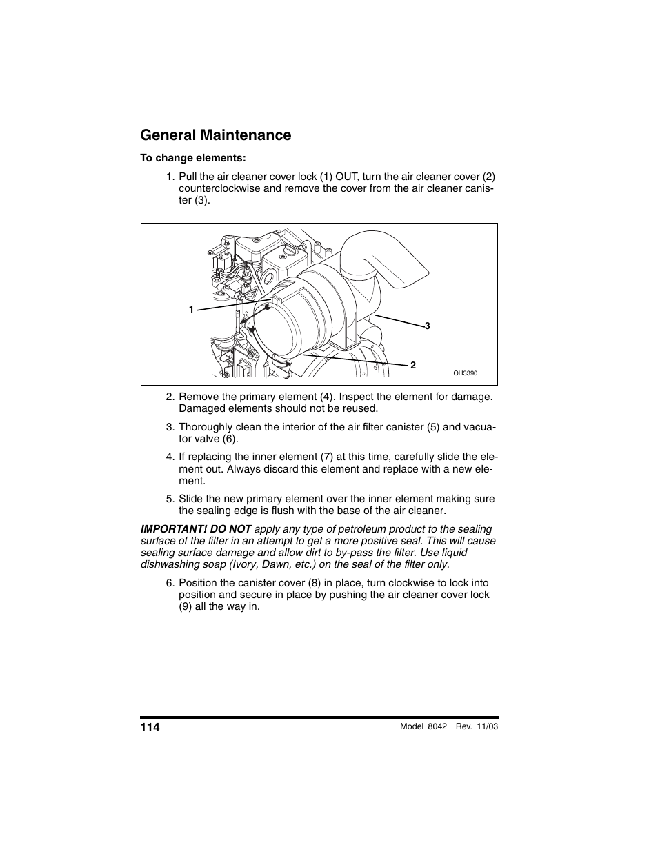 General maintenance | SkyTrak 8042 Operation Manual User Manual | Page 116 / 190