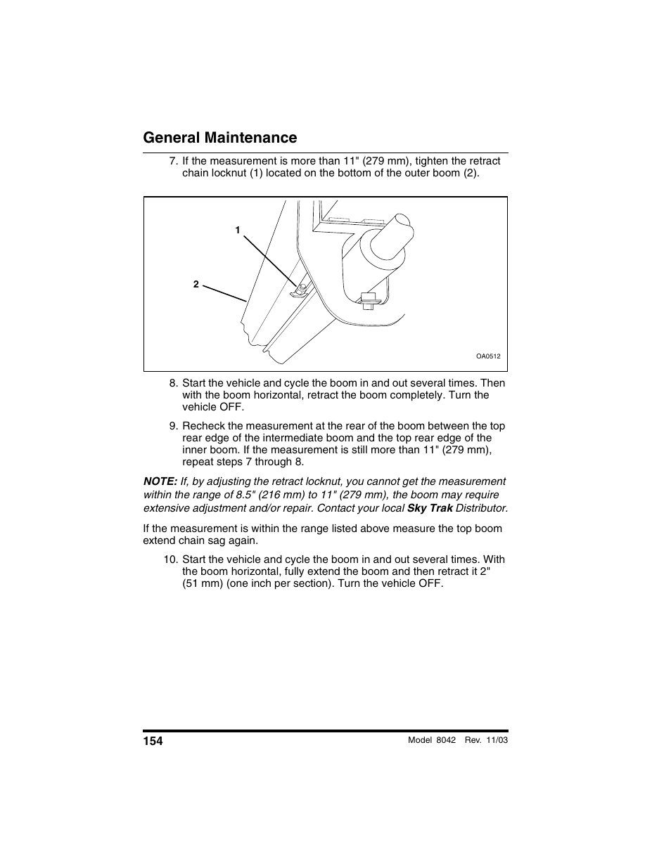 General maintenance | SkyTrak 8042 Operation Manual User Manual | Page 156 / 190