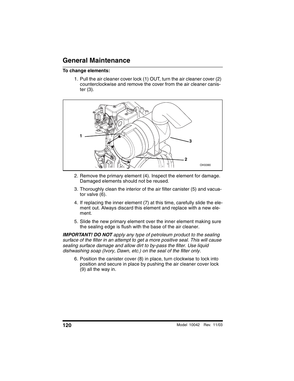 General maintenance | SkyTrak 10042 Operation Manual User Manual | Page 122 / 196