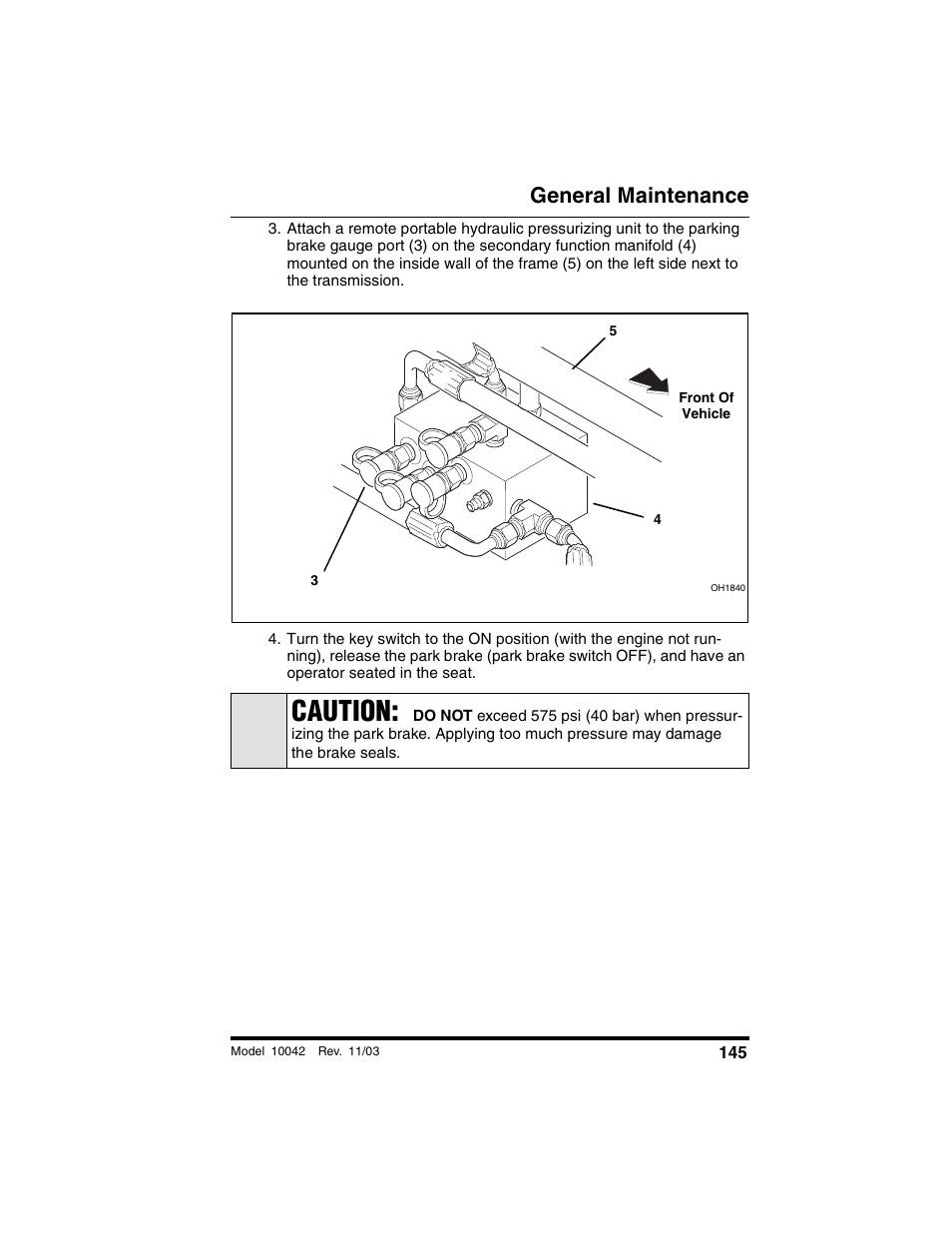 Caution, General maintenance | SkyTrak 10042 Operation Manual User Manual | Page 147 / 196