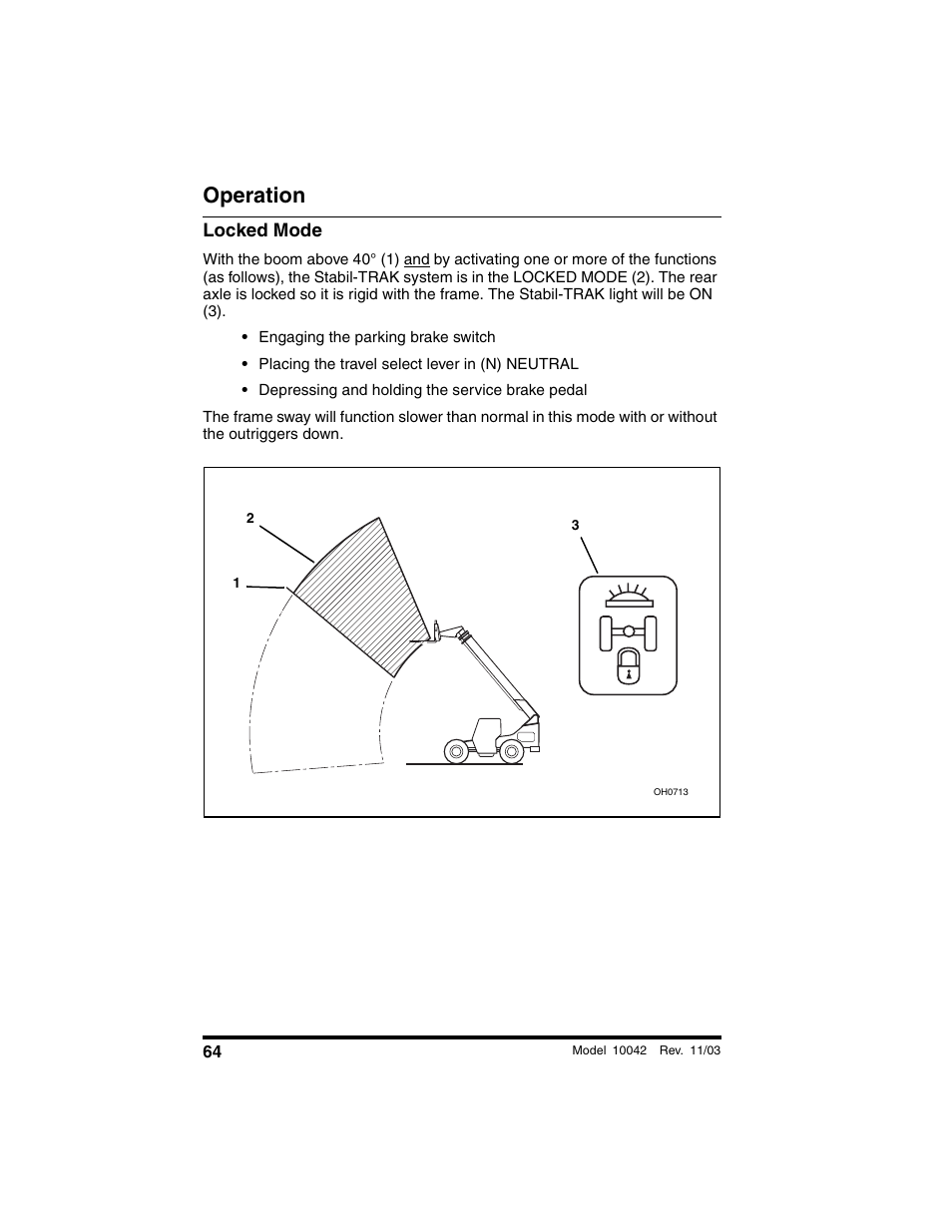 Locked mode, Operation | SkyTrak 10042 Operation Manual User Manual | Page 66 / 196