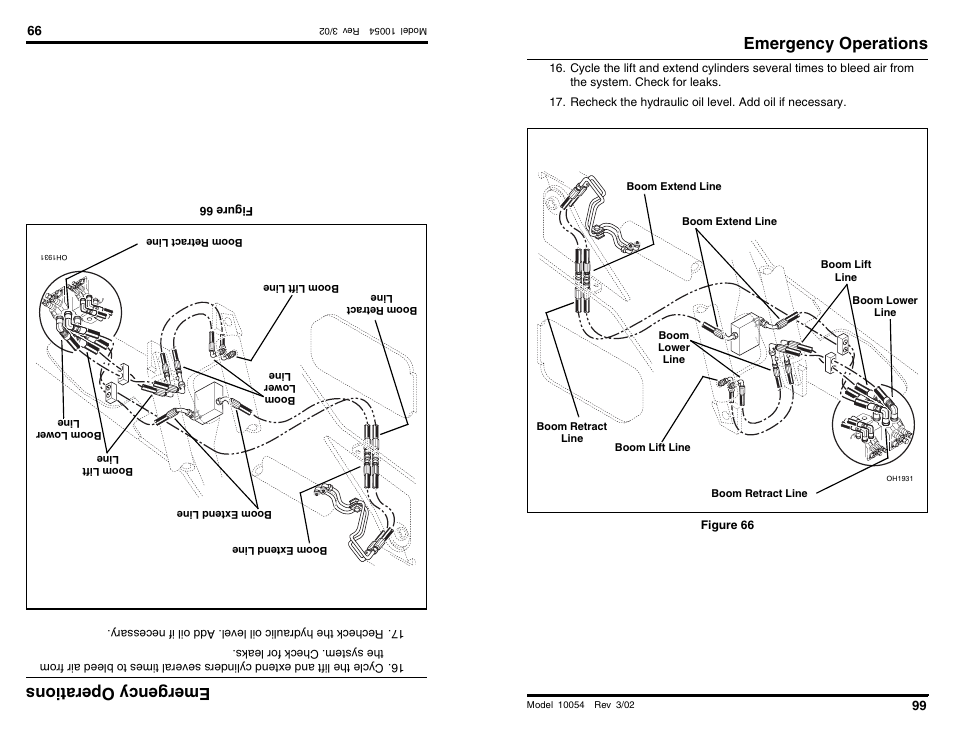 Emer gency ope ra tio ns, Emergency operations | SkyTrak 10054 Operation Manual User Manual | Page 101 / 200