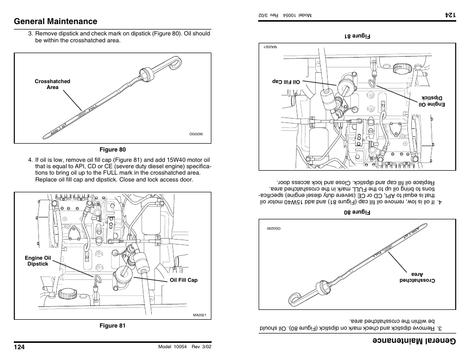 General maintenance, General main tenan ce | SkyTrak 10054 Operation Manual User Manual | Page 126 / 200