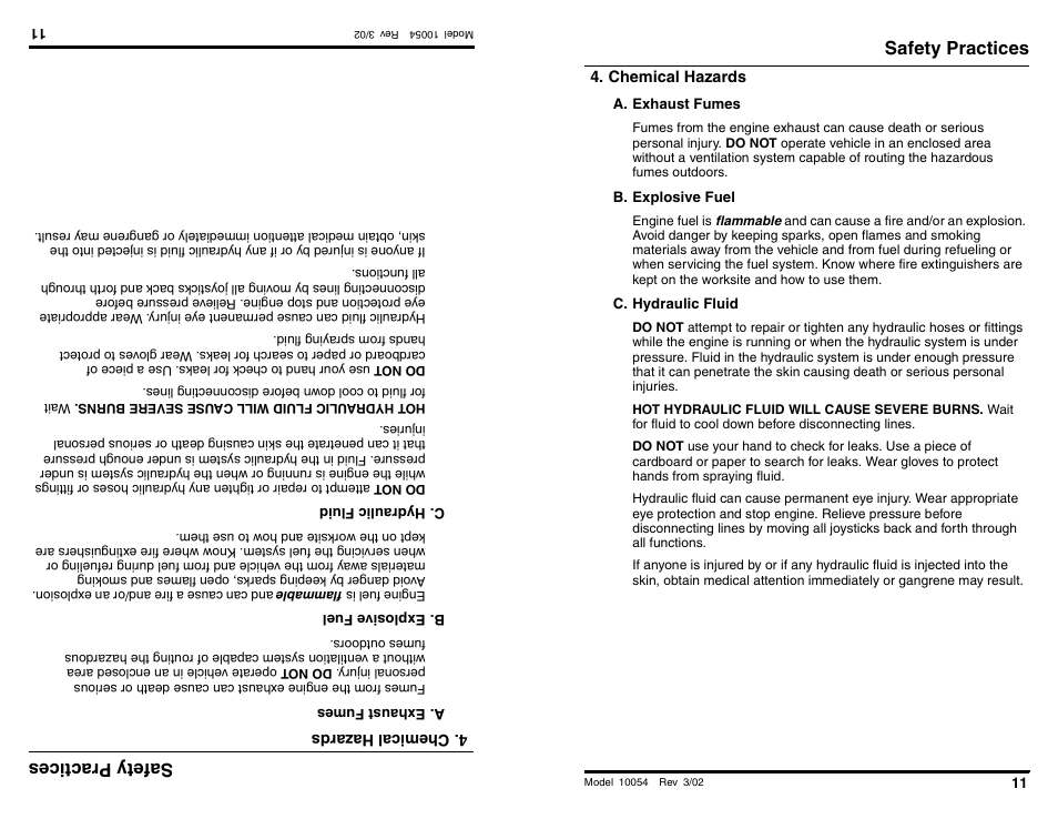 Safetypr actices, Safety practices | SkyTrak 10054 Operation Manual User Manual | Page 13 / 200