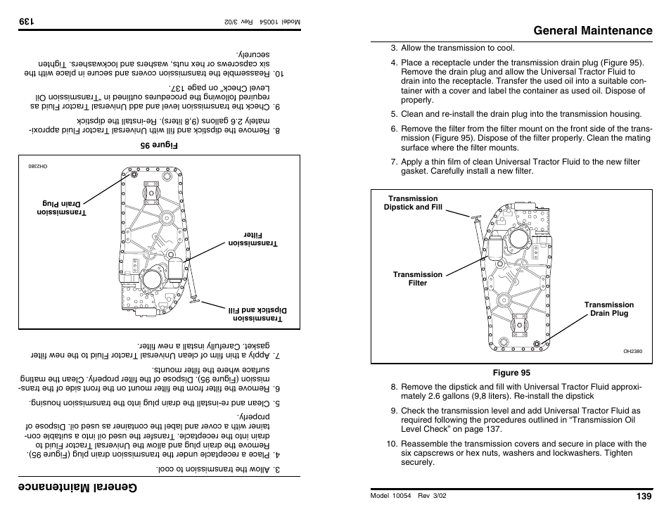 Ge nera lm ain ten anc e, General maintenance | SkyTrak 10054 Operation Manual User Manual | Page 141 / 200