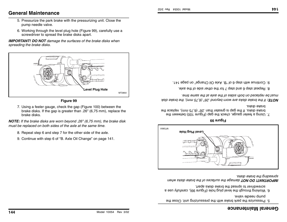 General maintenance, General main tenan ce | SkyTrak 10054 Operation Manual User Manual | Page 146 / 200