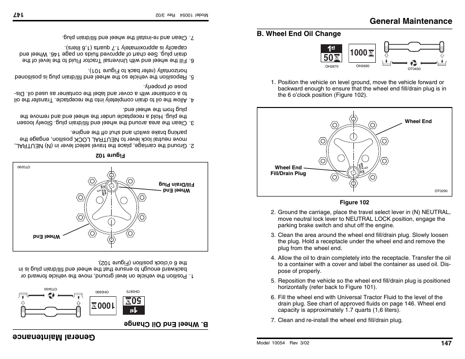 Ge nera lm ain ten anc e, General maintenance | SkyTrak 10054 Operation Manual User Manual | Page 149 / 200