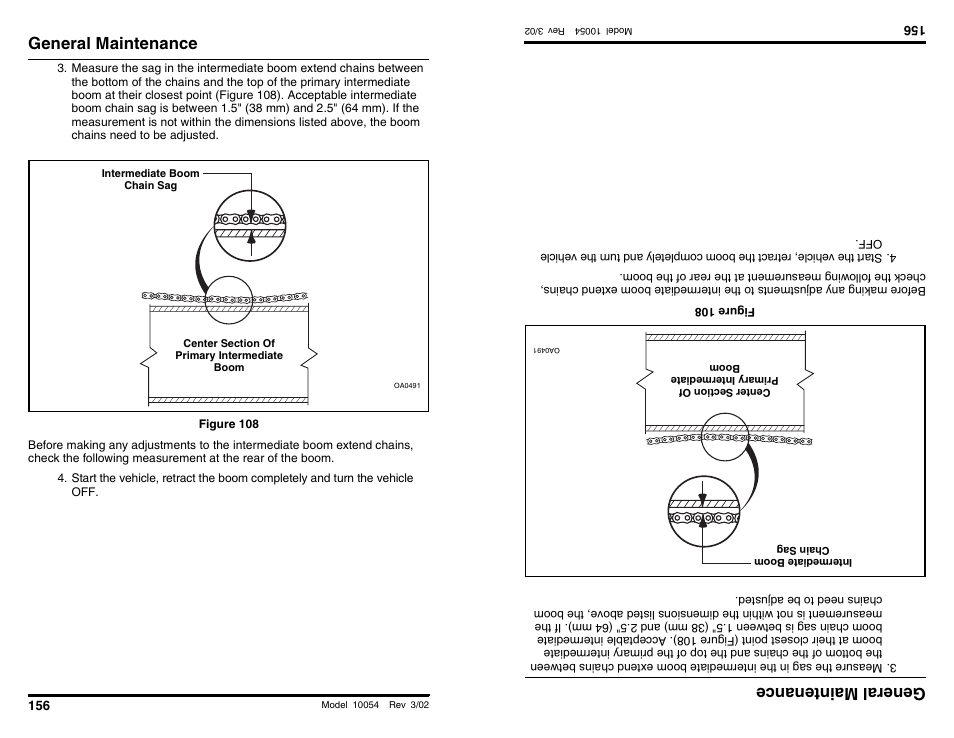 General maintenance, General main tenan ce | SkyTrak 10054 Operation Manual User Manual | Page 158 / 200
