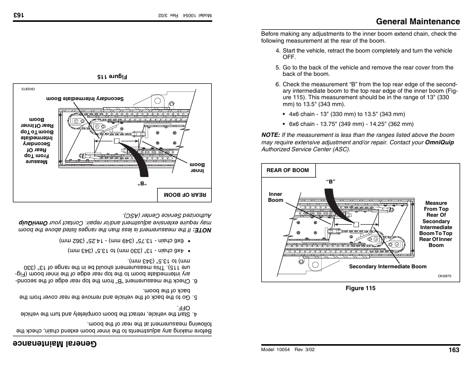 Ge nera lm ain ten anc e, General maintenance | SkyTrak 10054 Operation Manual User Manual | Page 165 / 200