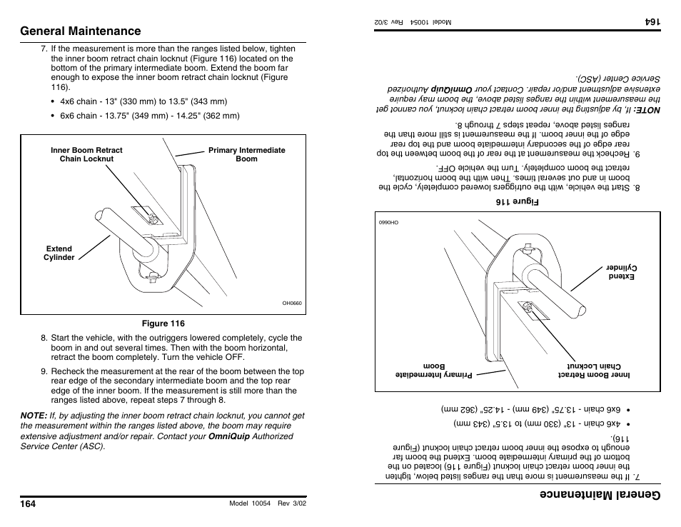 General maintenance, General main tenan ce | SkyTrak 10054 Operation Manual User Manual | Page 166 / 200