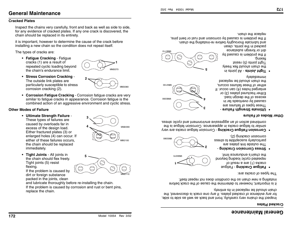 General maintenance, General main tenan ce | SkyTrak 10054 Operation Manual User Manual | Page 174 / 200