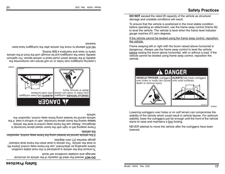 Dan ger, Danger, Safetypr actices | Safety practices | SkyTrak 10054 Operation Manual User Manual | Page 19 / 200