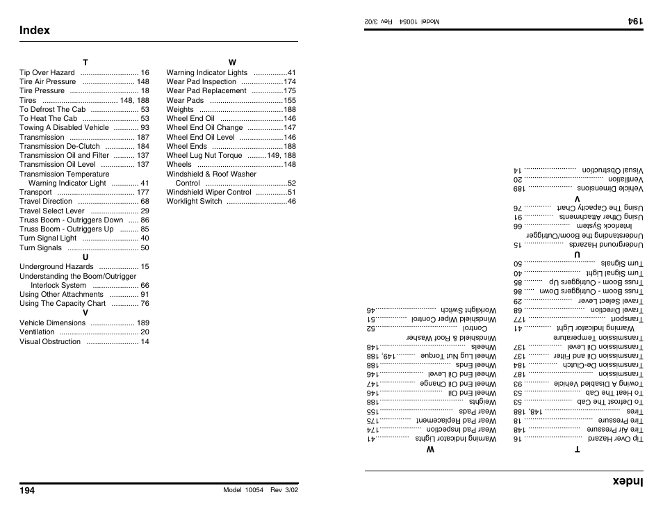 Index | SkyTrak 10054 Operation Manual User Manual | Page 196 / 200