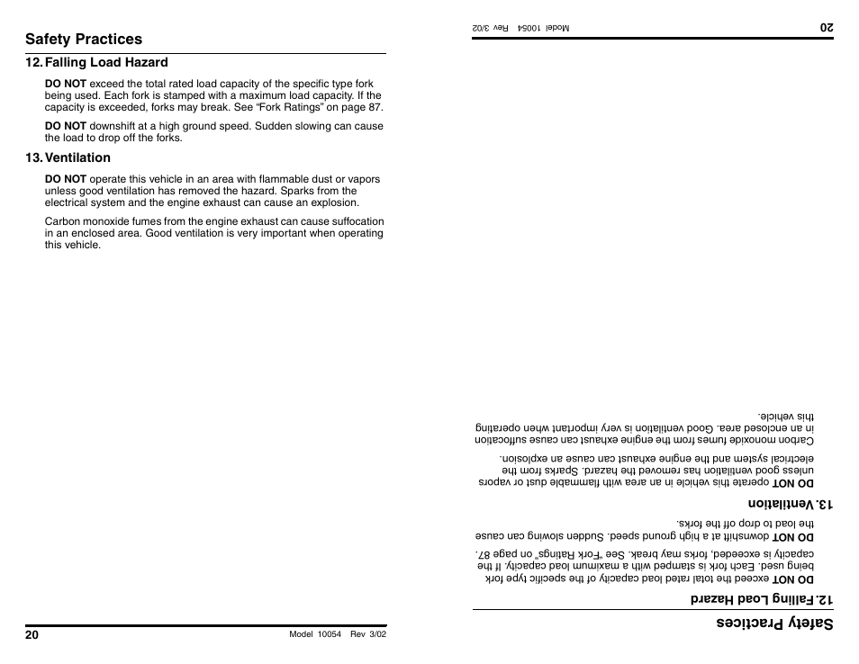 Safety practices, Safety prac tices | SkyTrak 10054 Operation Manual User Manual | Page 22 / 200