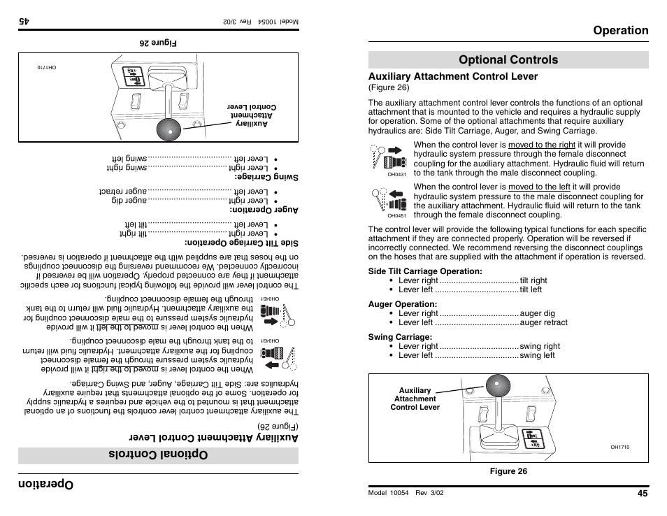 Oper ati on, Optionalcon trols, Operation | Optional controls | SkyTrak 10054 Operation Manual User Manual | Page 47 / 200