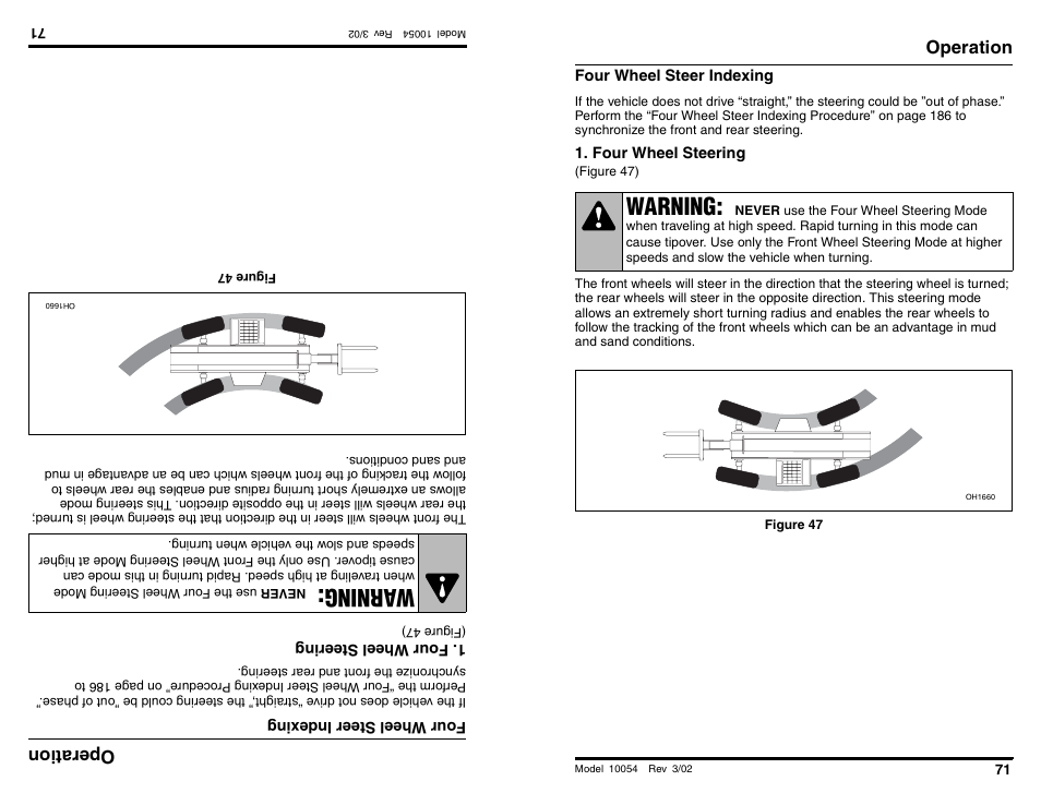 Wa rning, Warning, Oper ati on | Operation | SkyTrak 10054 Operation Manual User Manual | Page 73 / 200