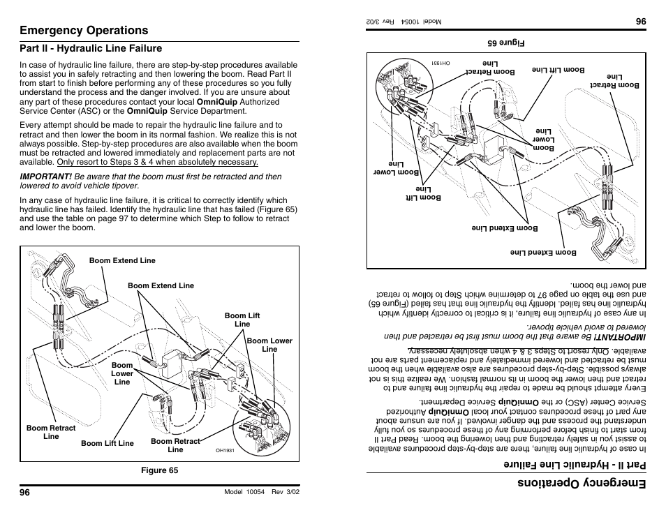 Emergency operations, Emergencyoperations | SkyTrak 10054 Operation Manual User Manual | Page 98 / 200