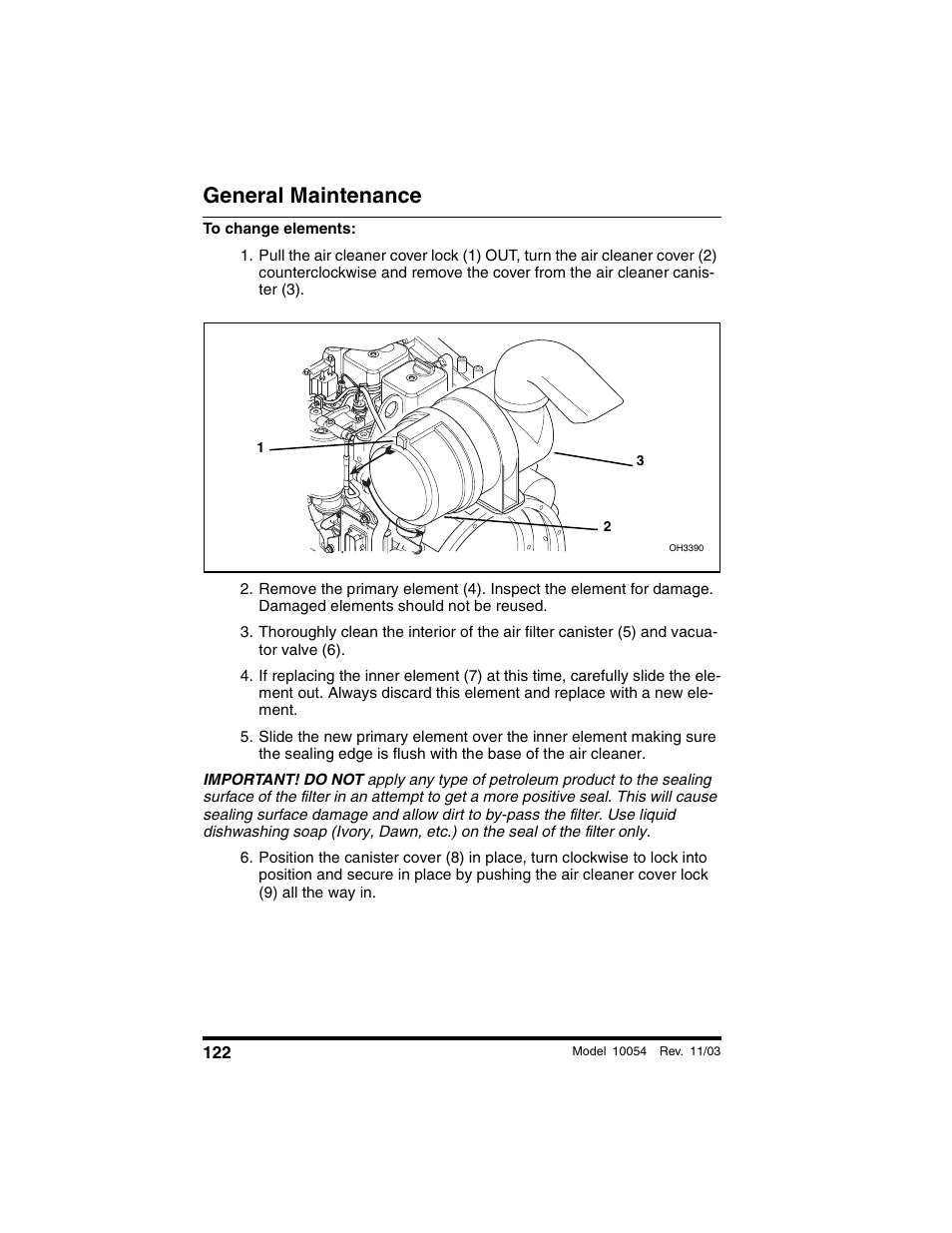 General maintenance | SkyTrak 10054 Operation Manual User Manual | Page 124 / 208