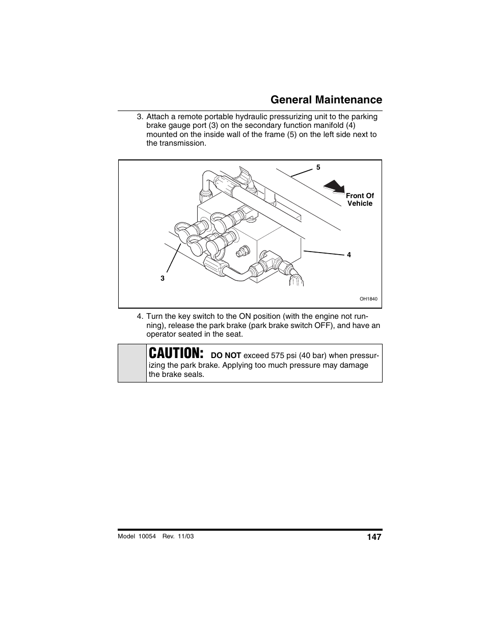 Caution, General maintenance | SkyTrak 10054 Operation Manual User Manual | Page 149 / 208