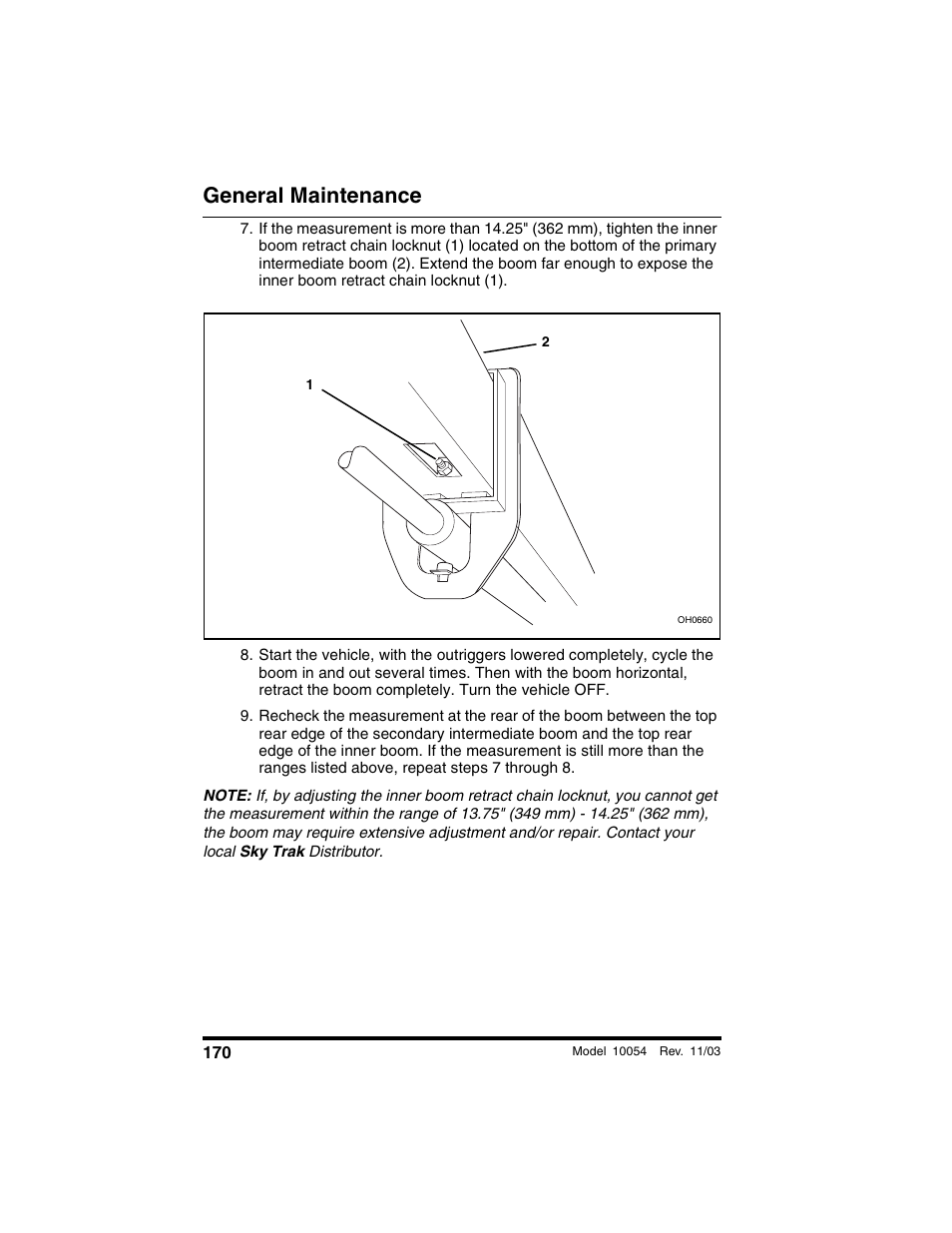 General maintenance | SkyTrak 10054 Operation Manual User Manual | Page 172 / 208