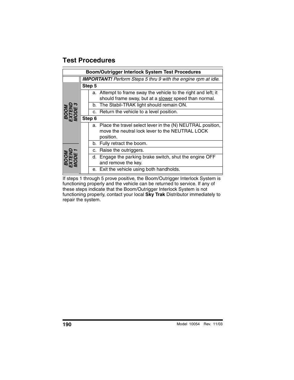 Test procedures | SkyTrak 10054 Operation Manual User Manual | Page 192 / 208