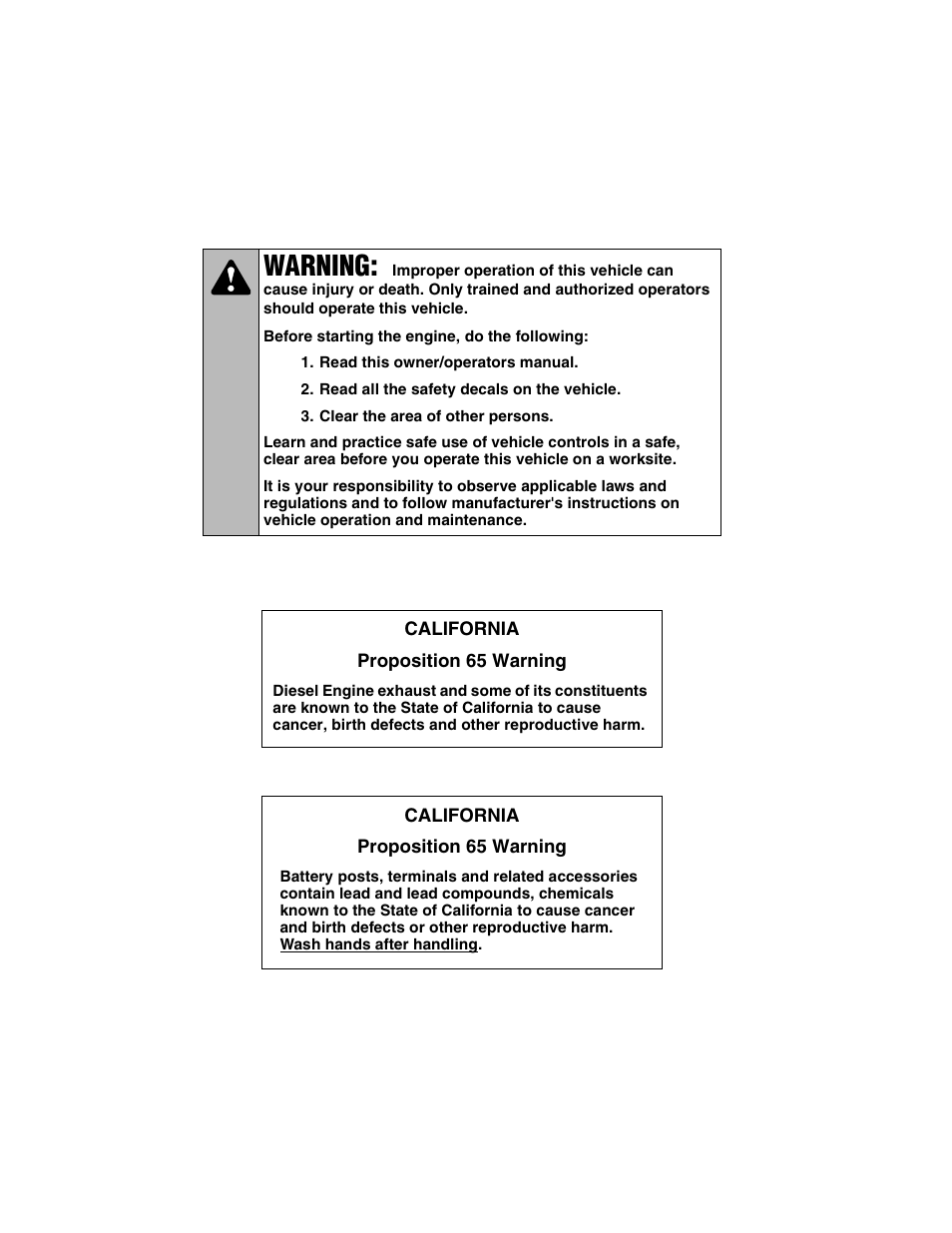 Warning | SkyTrak 10054 Operation Manual User Manual | Page 2 / 208