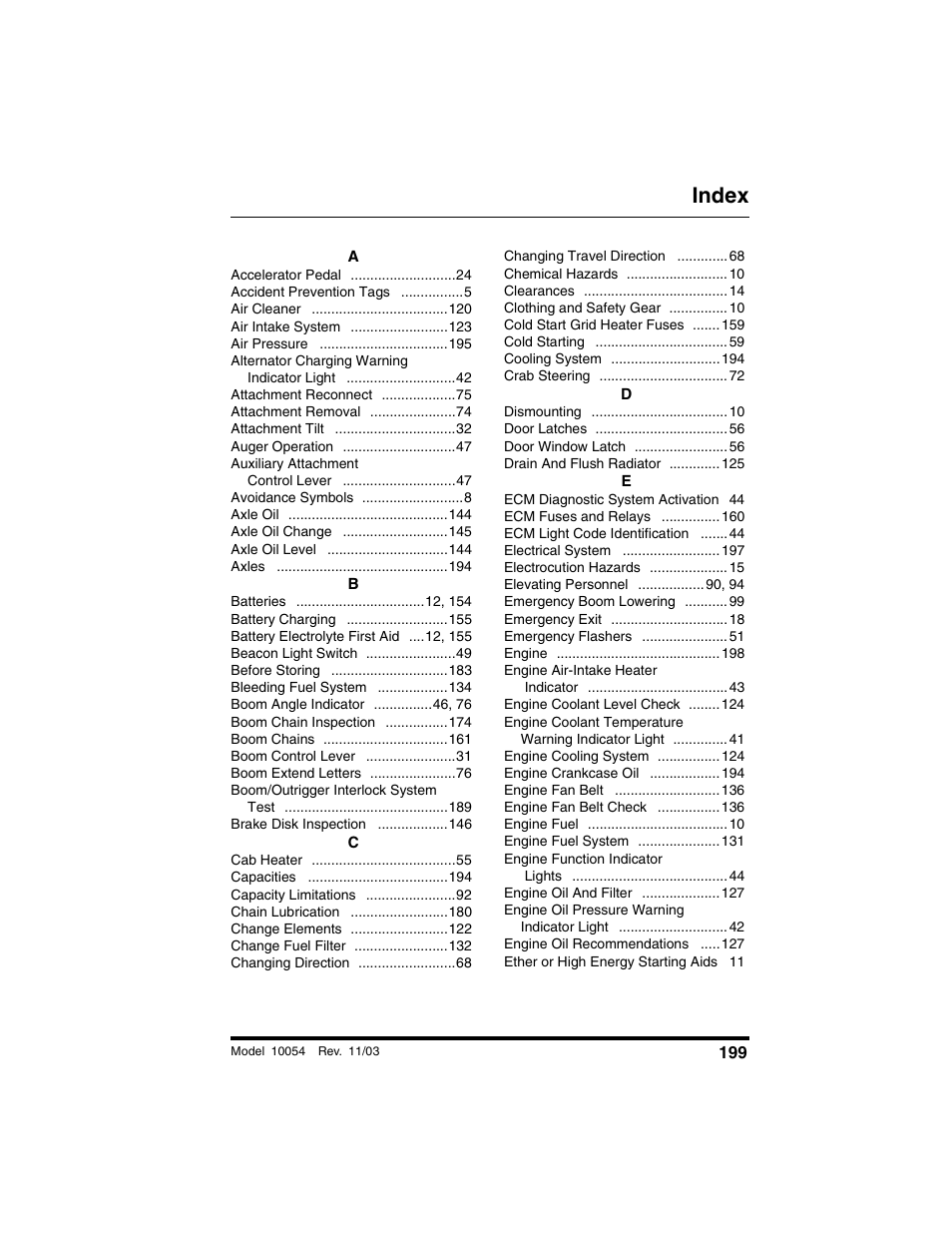 Index | SkyTrak 10054 Operation Manual User Manual | Page 201 / 208