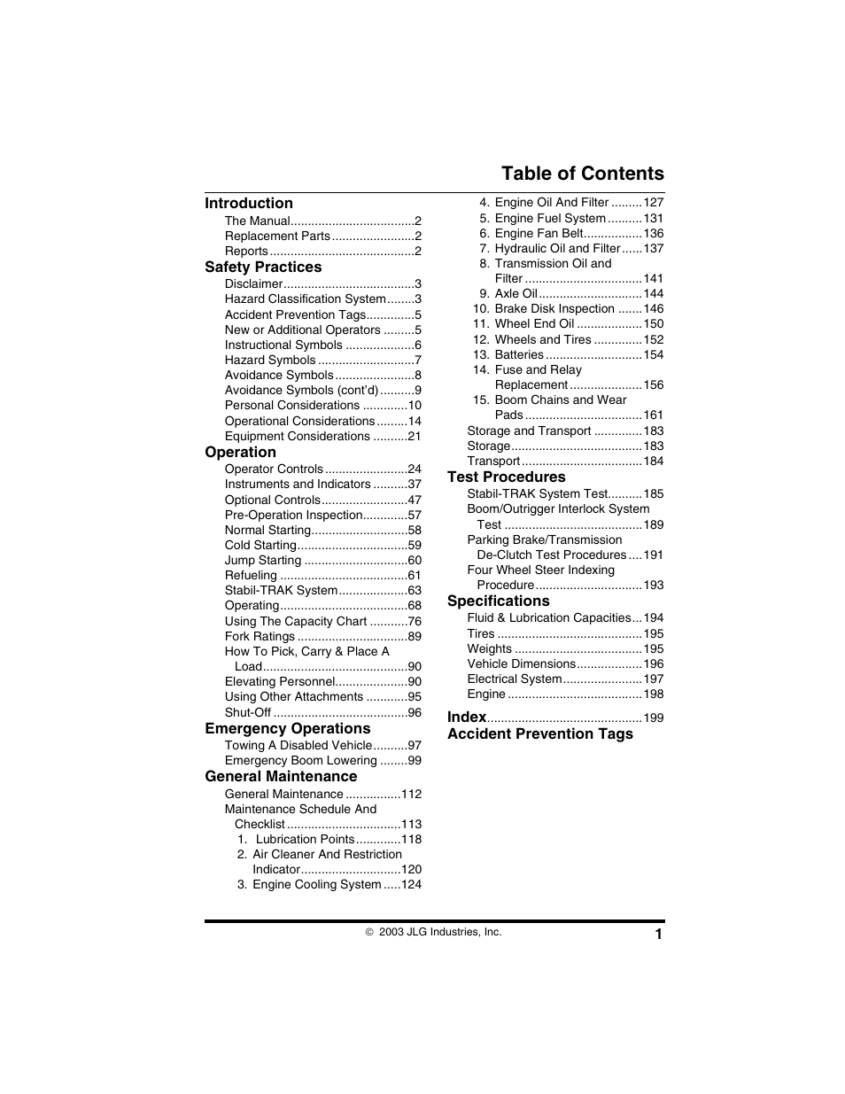 SkyTrak 10054 Operation Manual User Manual | Page 3 / 208