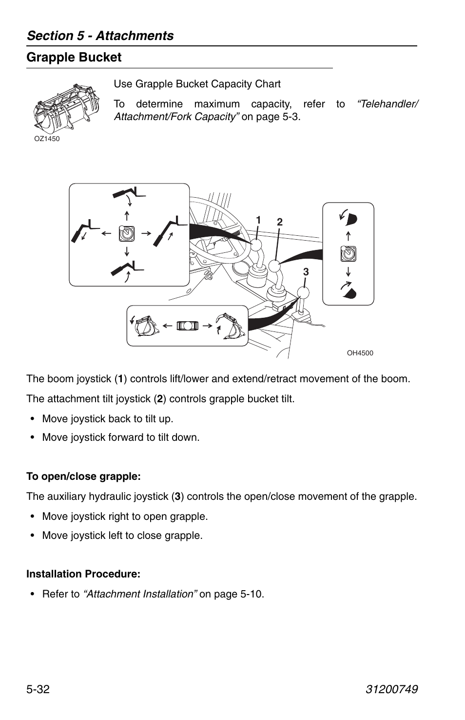 Grapple bucket, Grapple bucket -32 | SkyTrak 6036 Operation Manual User Manual | Page 102 / 154