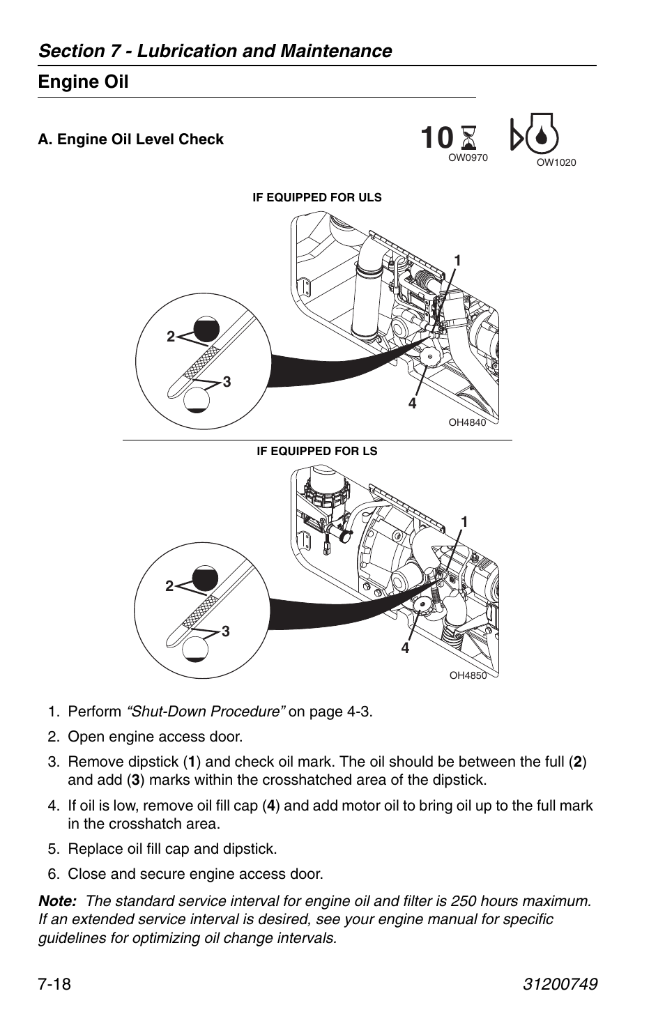 Engine oil, Engine oil -18 | SkyTrak 6036 Operation Manual User Manual | Page 126 / 154