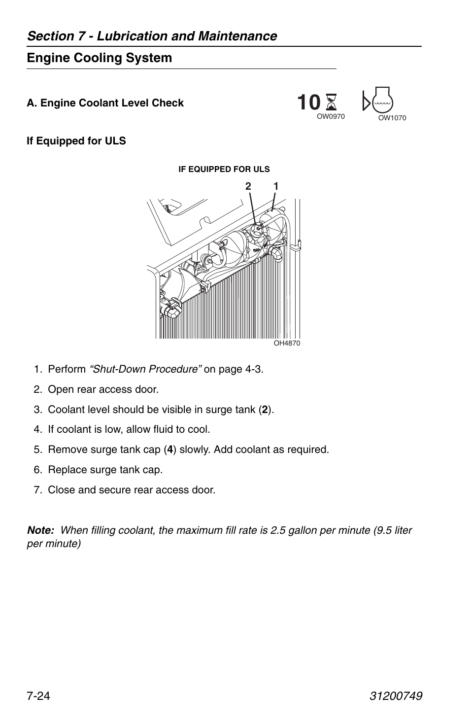 Engine cooling system, Engine cooling system -24 | SkyTrak 6036 Operation Manual User Manual | Page 132 / 154