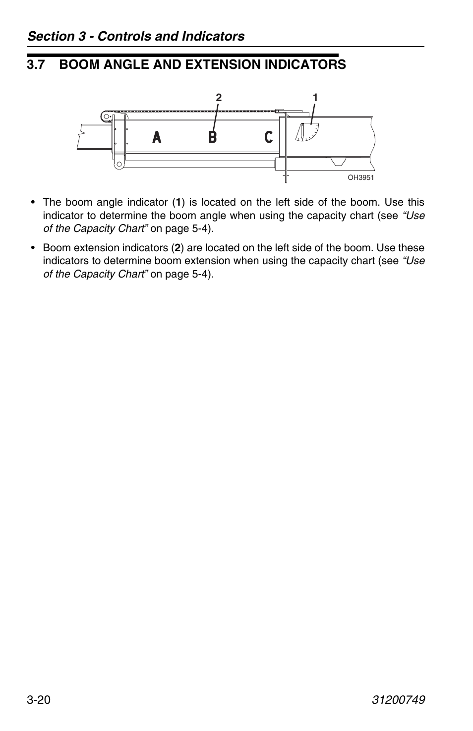 7 boom angle and extension indicators, 7 boom angle and extension indicators -20 | SkyTrak 6036 Operation Manual User Manual | Page 58 / 154