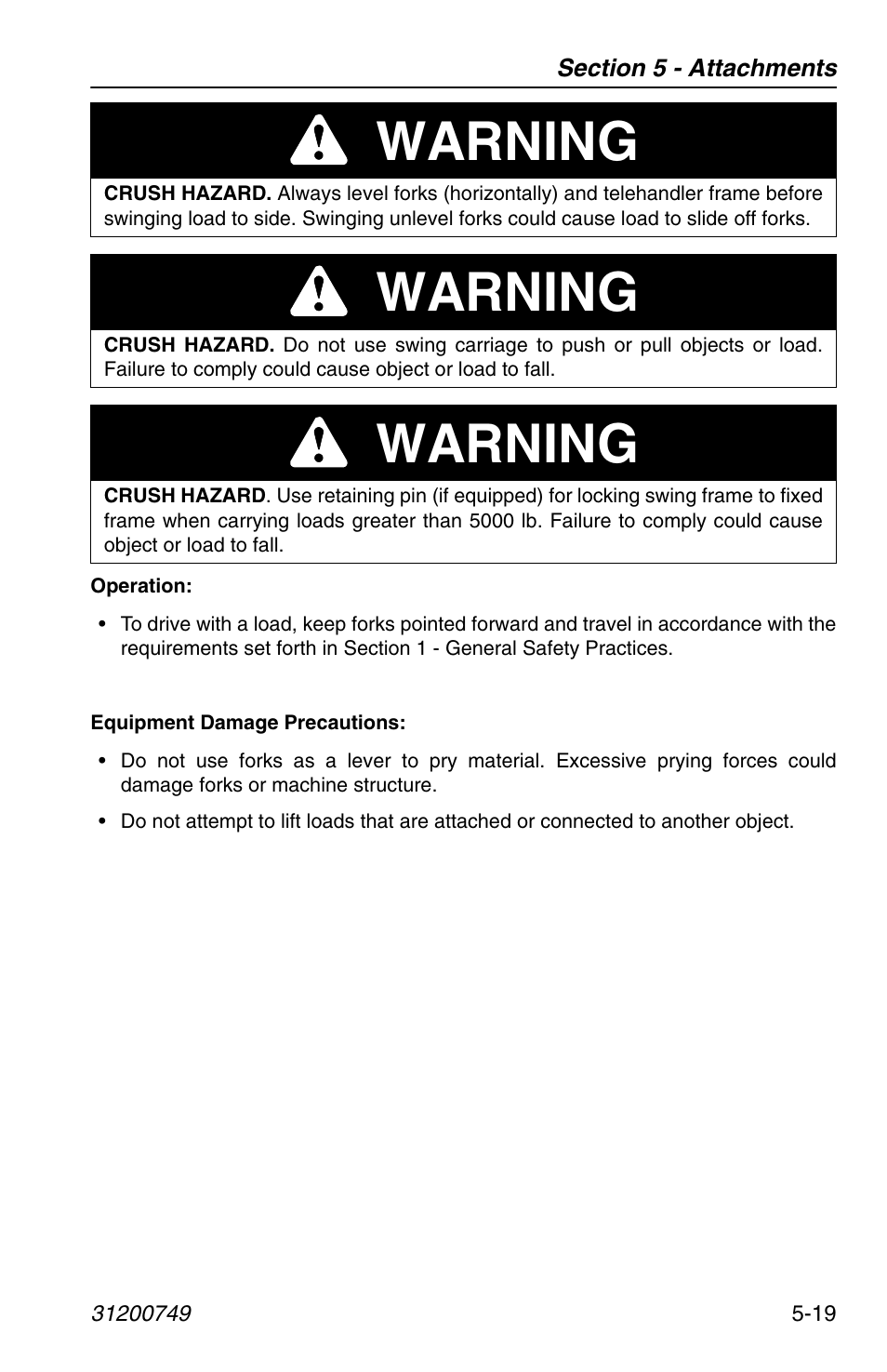 Warning | SkyTrak 6036 Operation Manual User Manual | Page 89 / 154