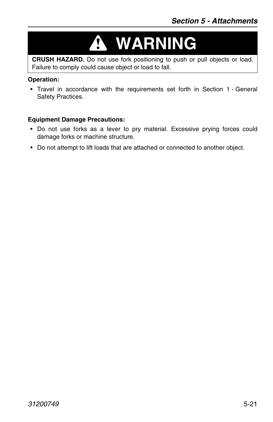 Warning | SkyTrak 6036 Operation Manual User Manual | Page 91 / 154