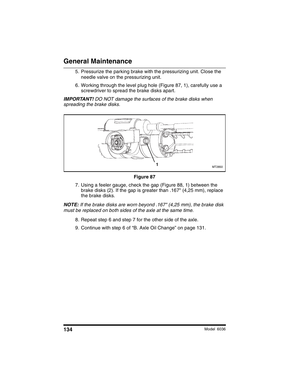 General maintenance | SkyTrak 6036 Operation Manual User Manual | Page 140 / 180