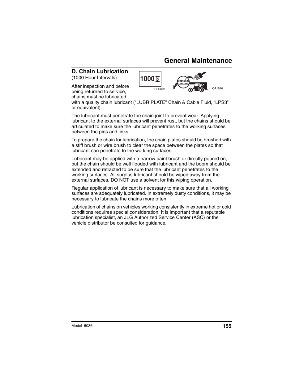 General maintenance | SkyTrak 6036 Operation Manual User Manual | Page 161 / 180