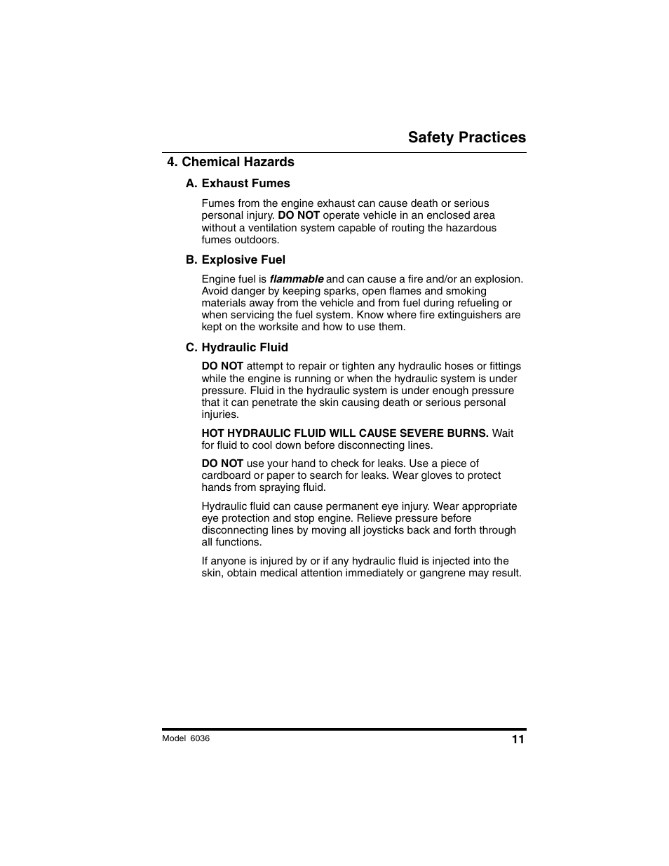 Safety practices | SkyTrak 6036 Operation Manual User Manual | Page 17 / 180