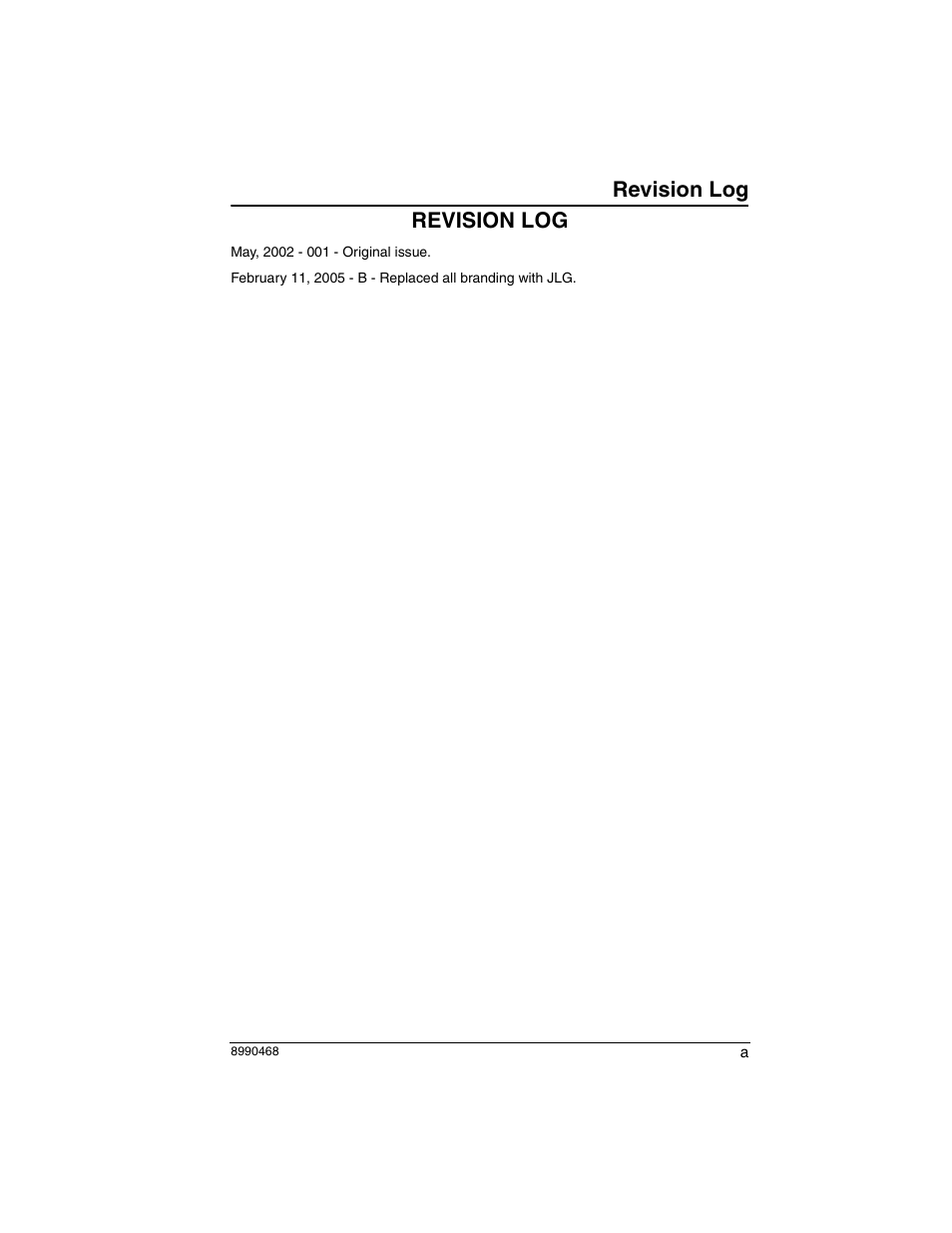 Revision log | SkyTrak 6036 Operation Manual User Manual | Page 3 / 180