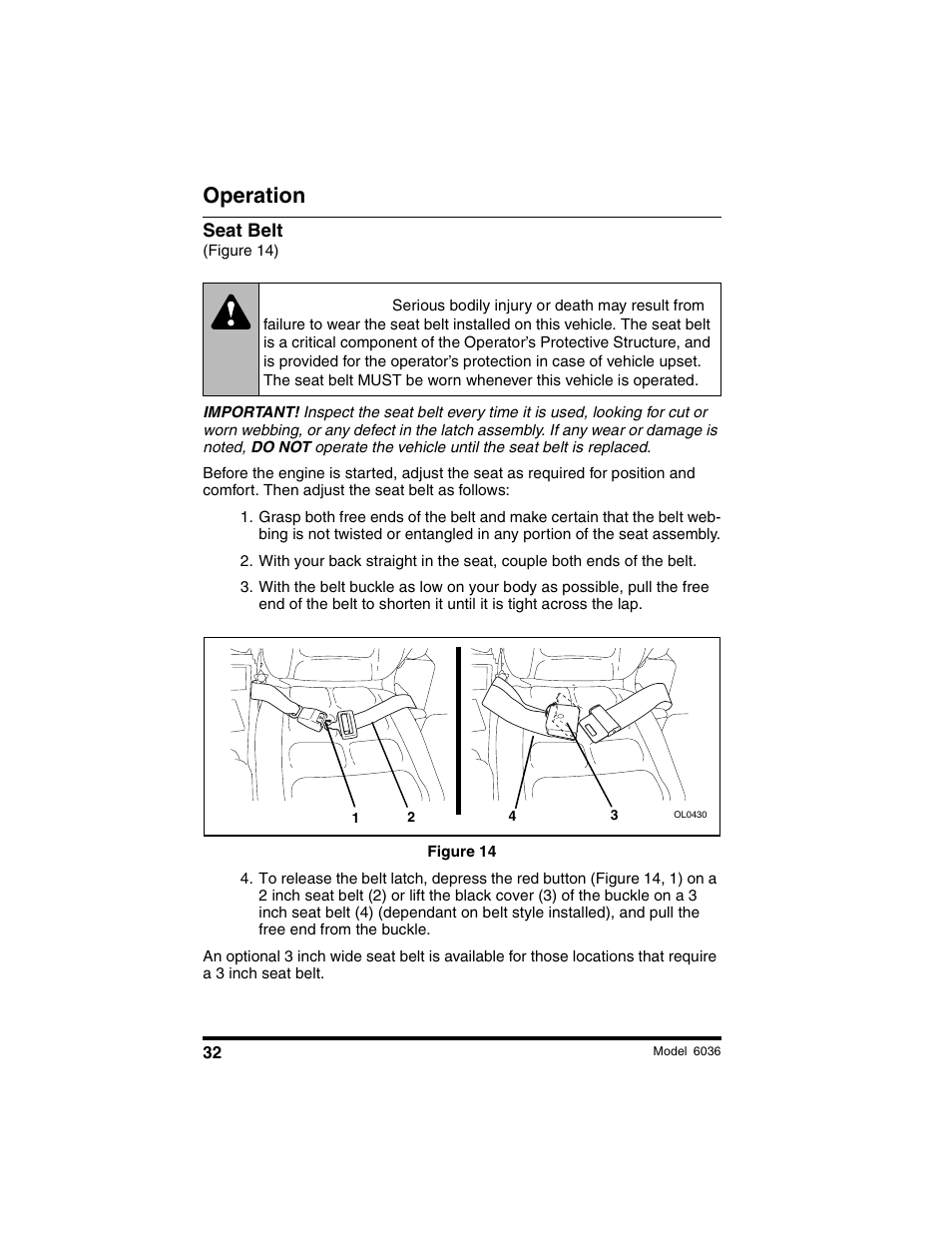 Warning, Operation | SkyTrak 6036 Operation Manual User Manual | Page 38 / 180