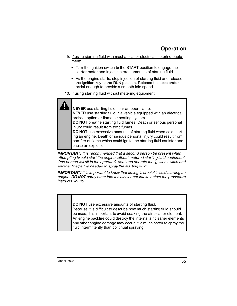Warning, Caution, Operation | SkyTrak 6036 Operation Manual User Manual | Page 61 / 180