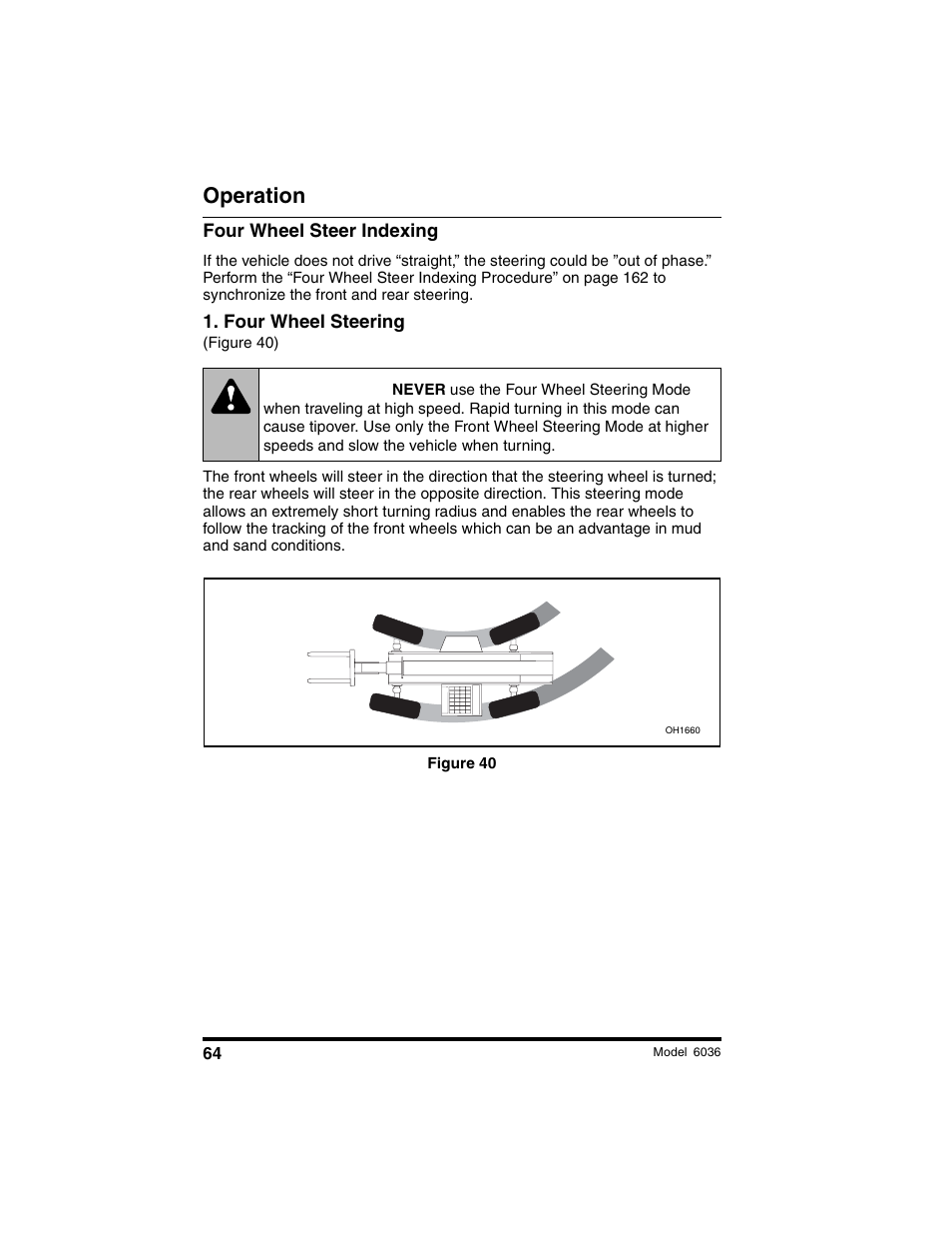 Warning, Operation | SkyTrak 6036 Operation Manual User Manual | Page 70 / 180