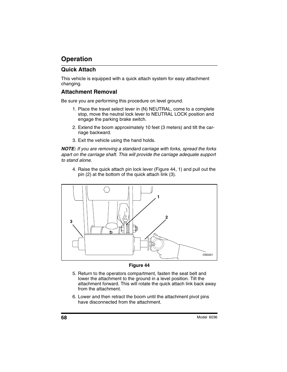Operation | SkyTrak 6036 Operation Manual User Manual | Page 74 / 180